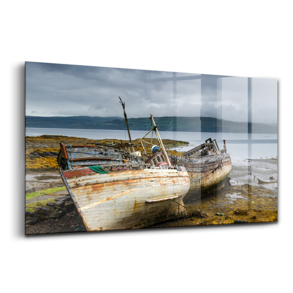 Üvegkép falra Salen-öböl csónakok