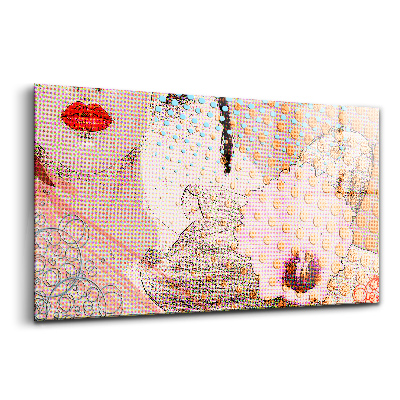 Üvegkép Rajzfilm illusztráció pop art