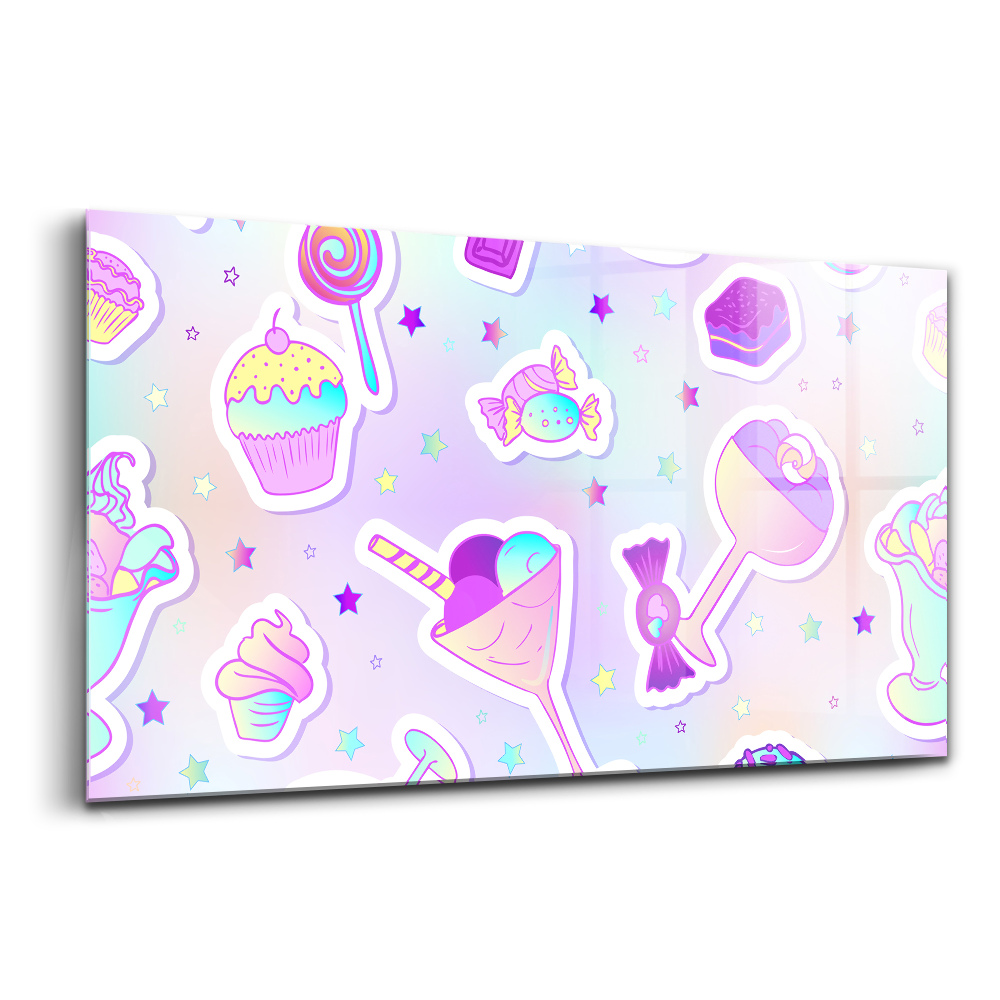 Üvegkép Fagylalt sütemények édességek