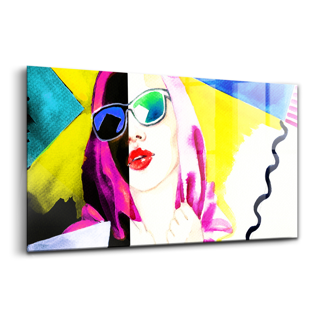 Üvegkép falra Nő két arccal