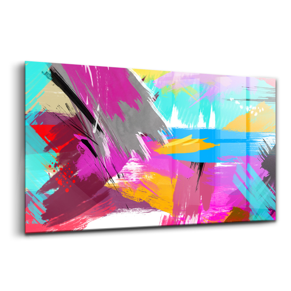 Egyedi üvegkép Absztrakt ecsetvonások