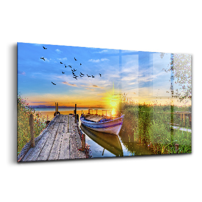 Üvegkép Tóra néző naplemente