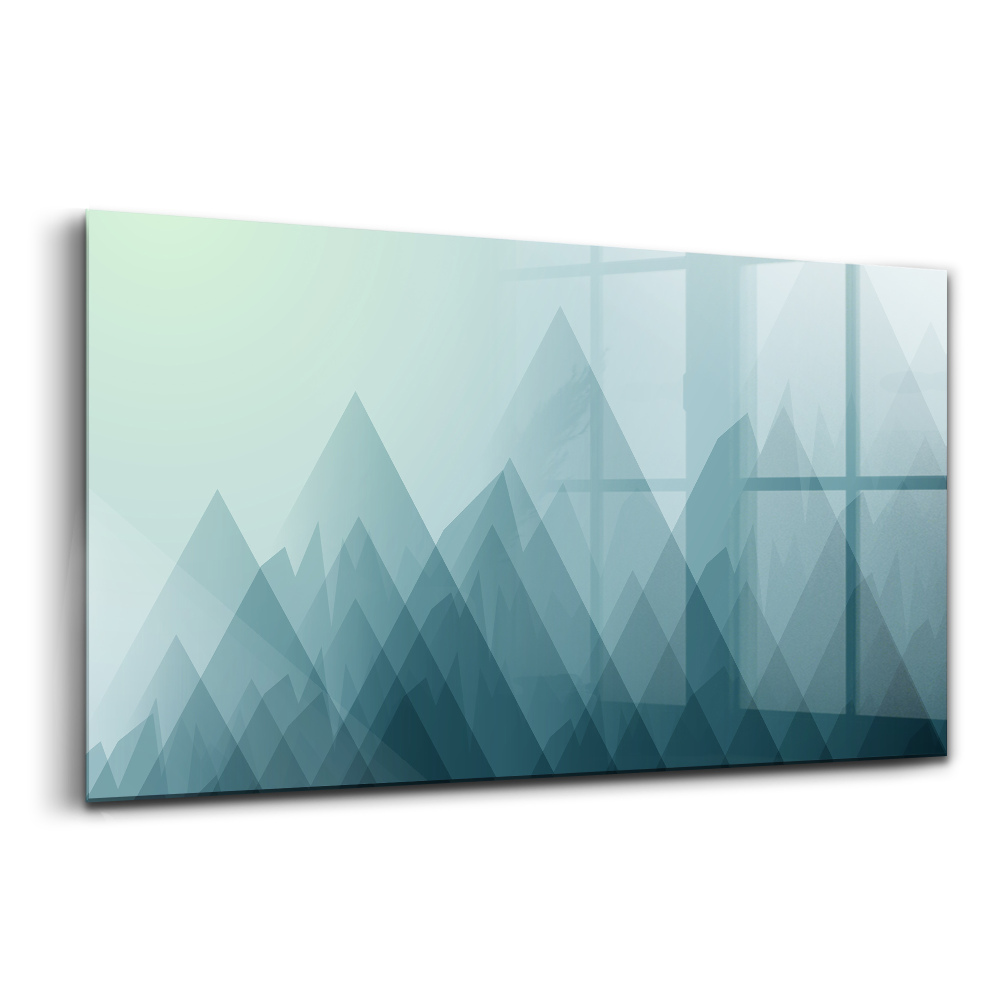 Egyedi üvegkép Geometrikusan összeállított figurák