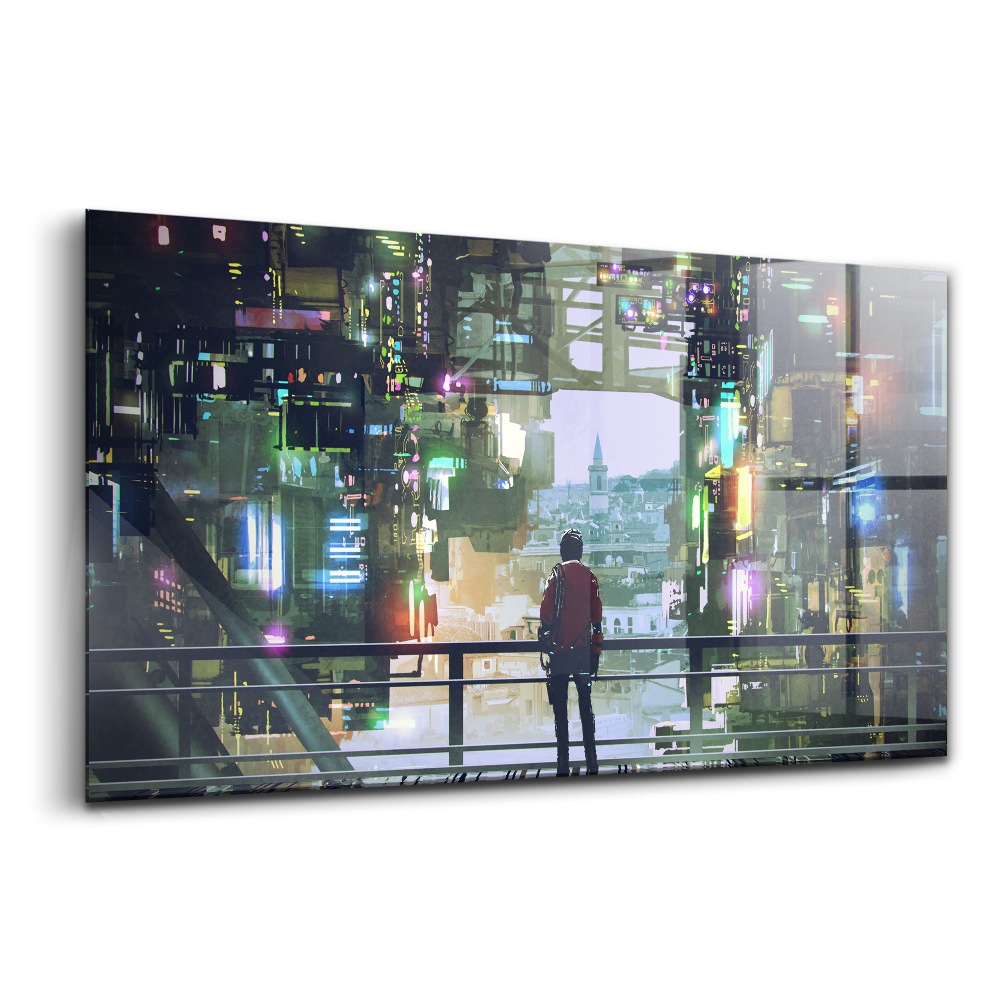 Egyedi üvegkép Cyber punk