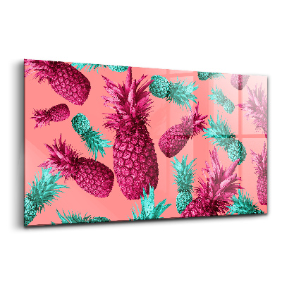 Üvegkép Színes ananászok