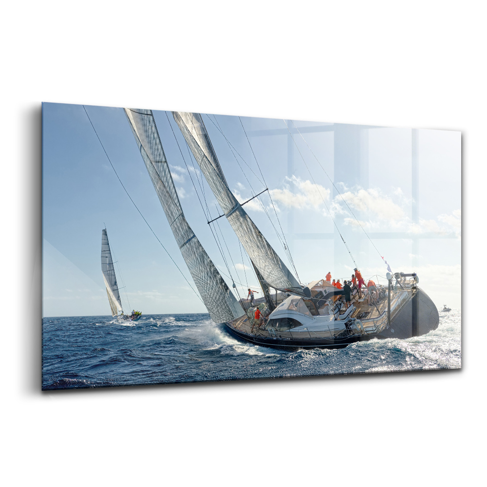 Üvegkép falra Vitorlás yacht regatta