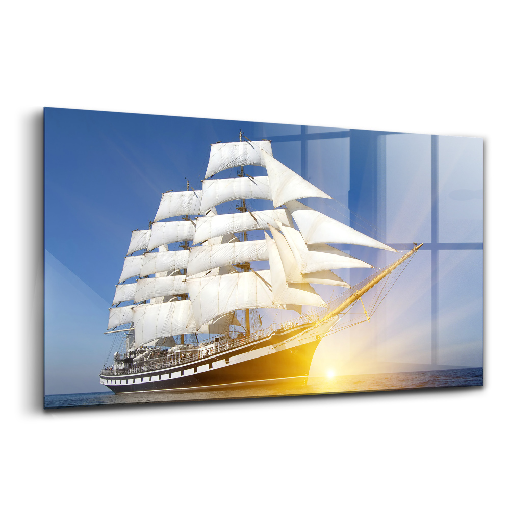 Egyedi üvegkép Vitorlás jachtok vitorlázása