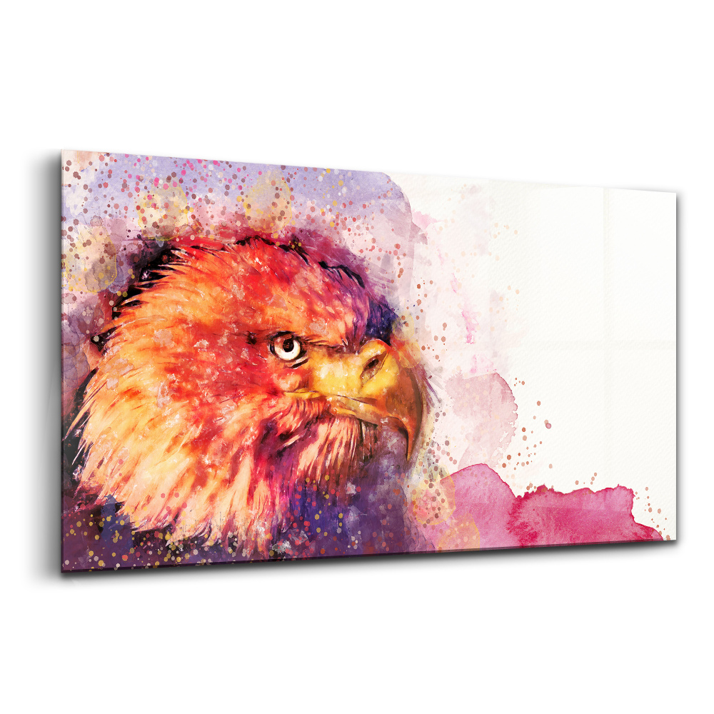 Üvegkép Akvarell háttér egy sas