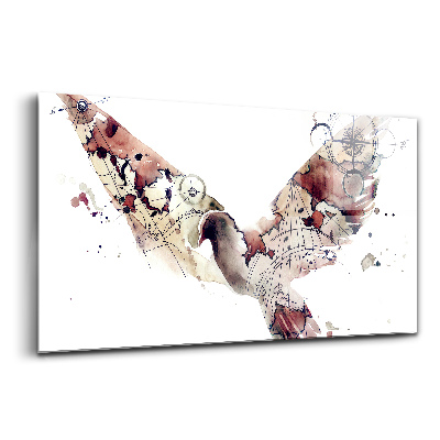 Üvegkép falra Absztrakt nézet egy szabadság madár