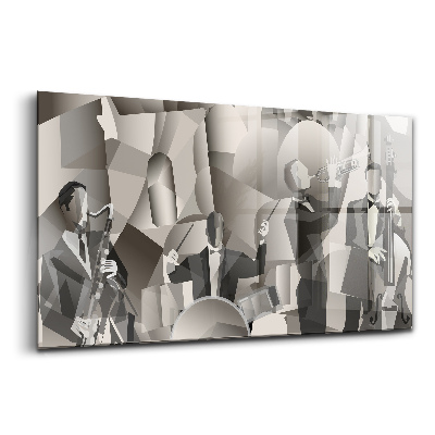 Üvegkép falra Geometrikus alakzatokból álló zenekar