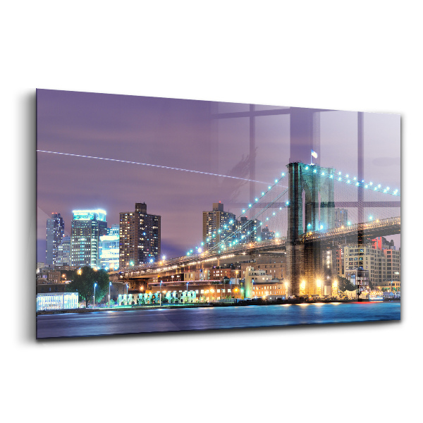 Üvegkép falra Brooklyn híd az East River felett