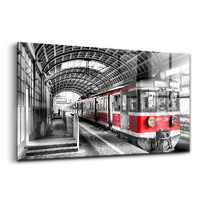 Üvegkép Régi vasúti peron