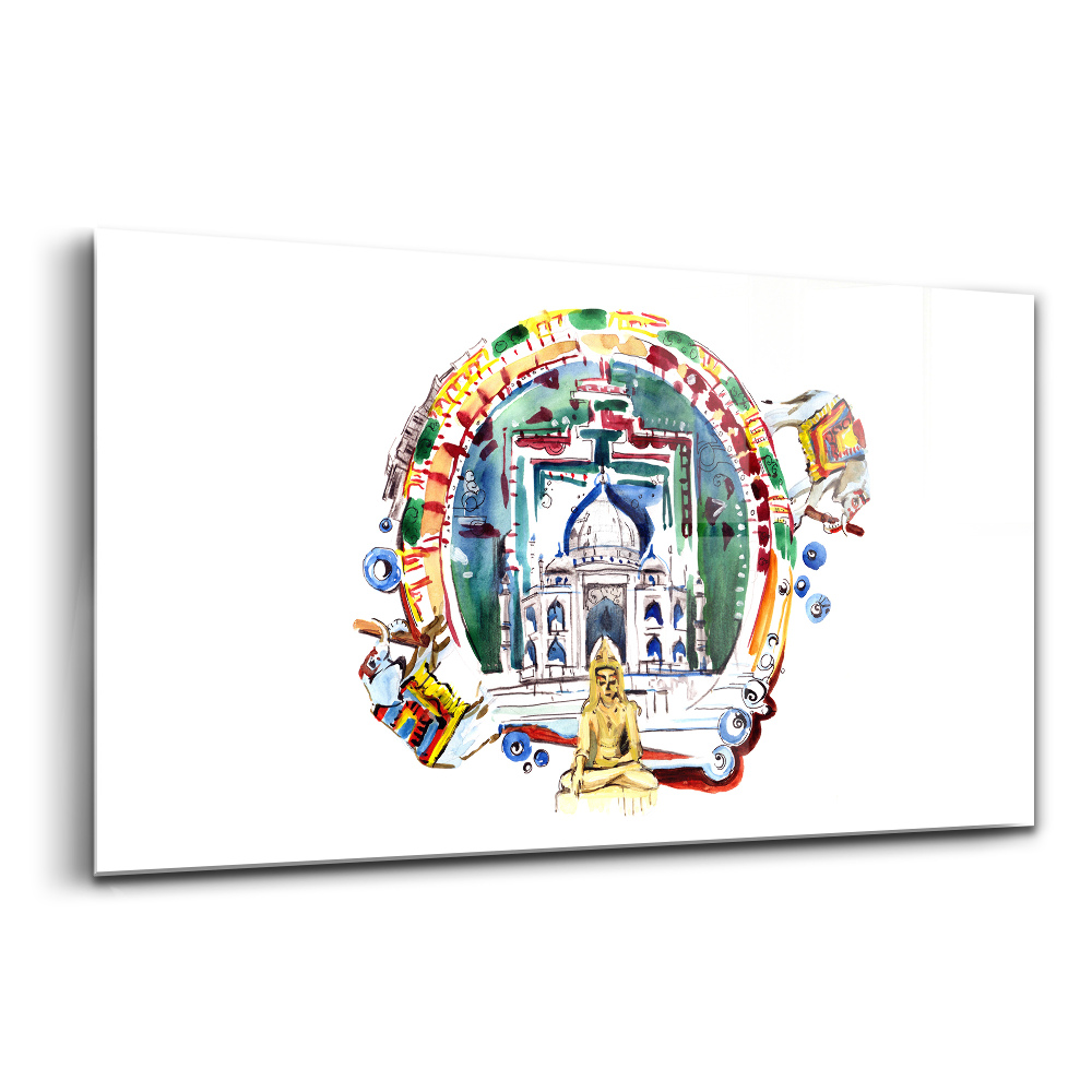 Üvegkép falra Buddha festmény egy templomban