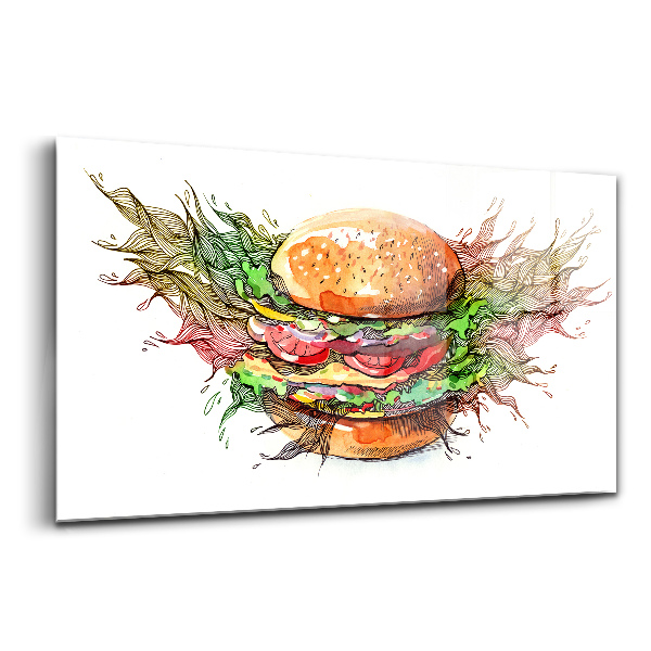 Egyedi üvegkép XXL sajtburger