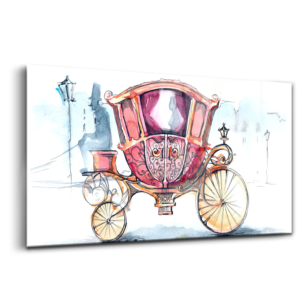 Üvegkép Ősi hintó egy királynő