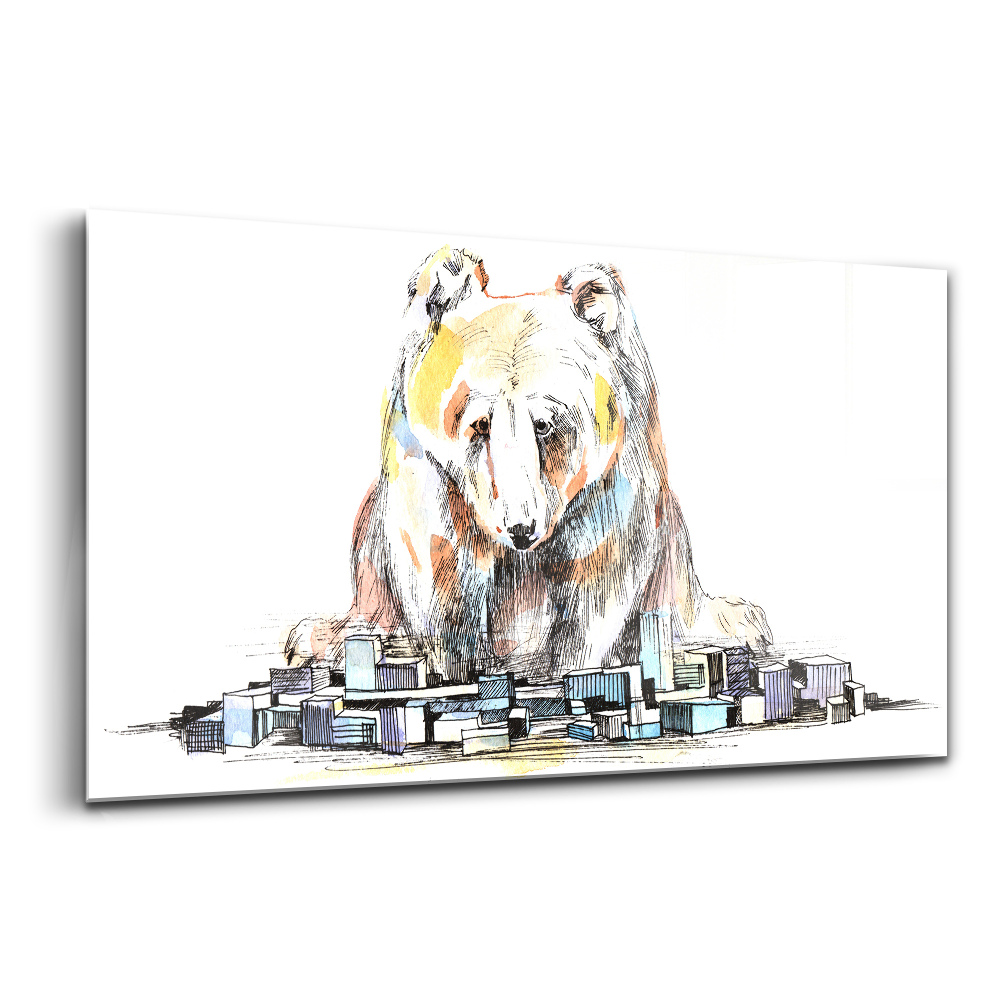 Üvegkép falra Absztrakt medveváros