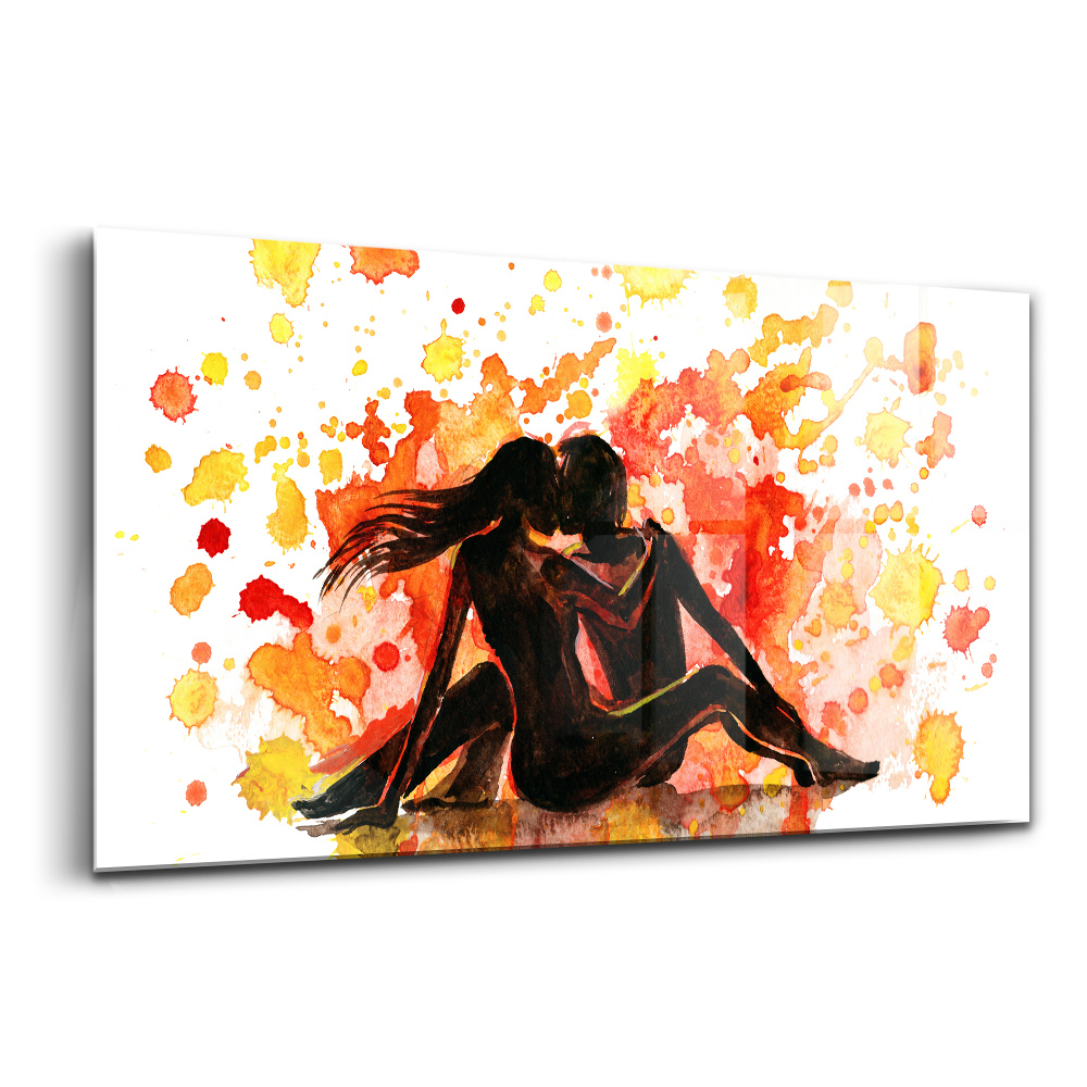 Egyedi üvegkép Szerelmes pár szerelmes