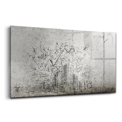 Üvegkép Városi vázlat