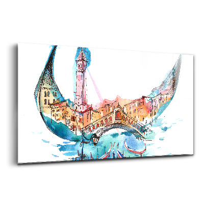 Üvegkép Absztrakció olasz gondolák Velence