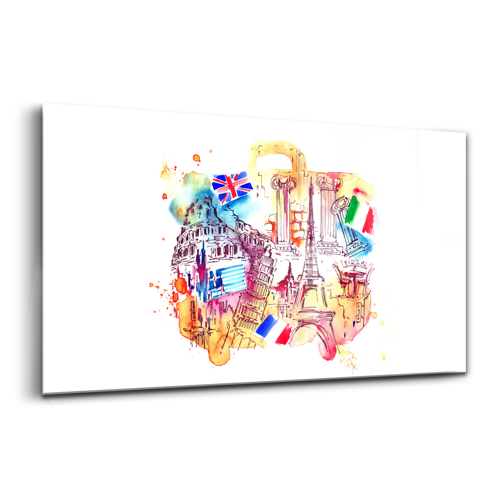 Egyedi üvegkép A világ turizmusának vonzó országai