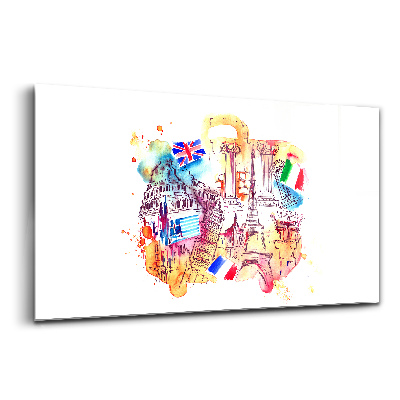 Egyedi üvegkép A világ turizmusának vonzó országai