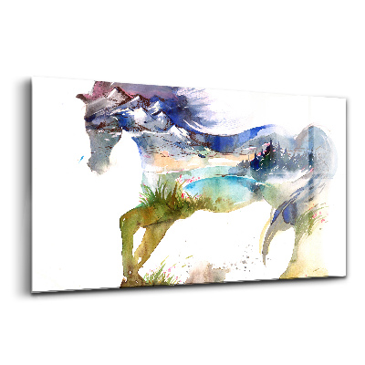 Üvegkép Hegyi ló