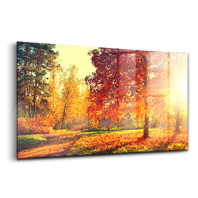 Üvegkép Őszi park