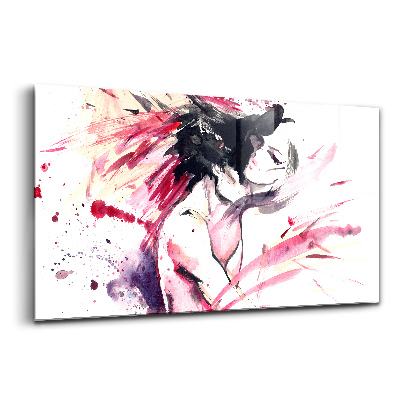 Egyedi üvegkép Absztrakt két ember