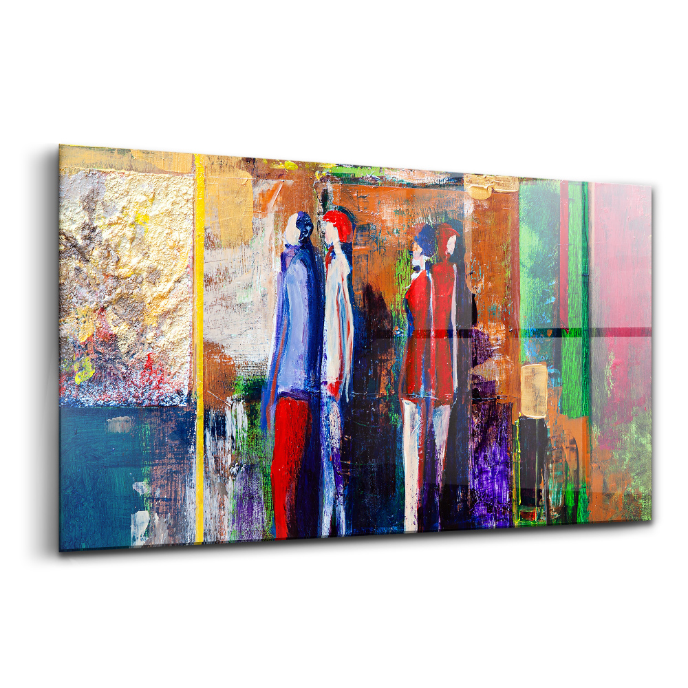 Üvegkép falra Emberek festészet művészet