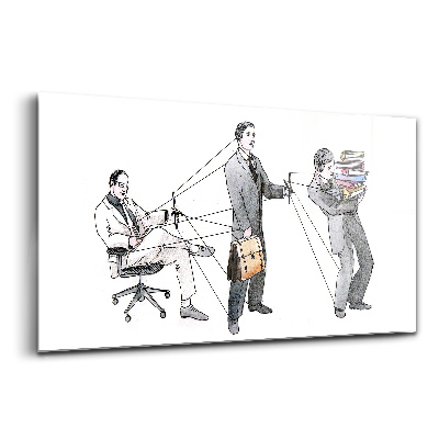 Egyedi üvegkép Emberek bábok