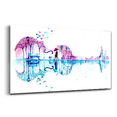 Egyedi üvegkép Cselló parki tó