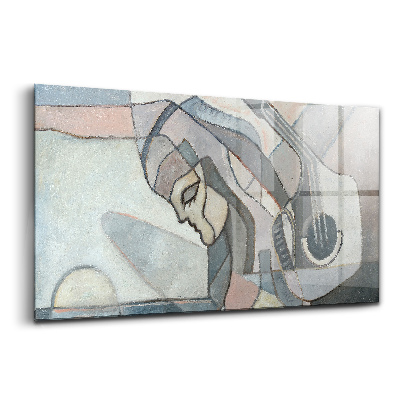 Egyedi üvegkép Absztrakt festmény egy nőről