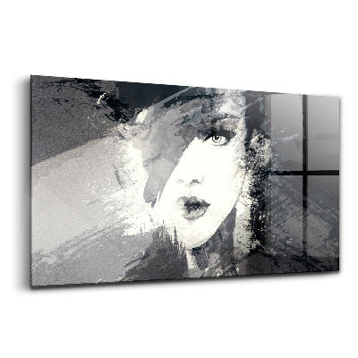 Üvegkép falra Nő akvarell