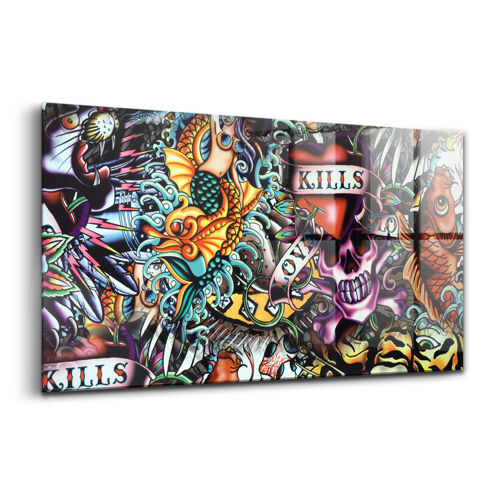 Üvegkép Graffiti tetoválások