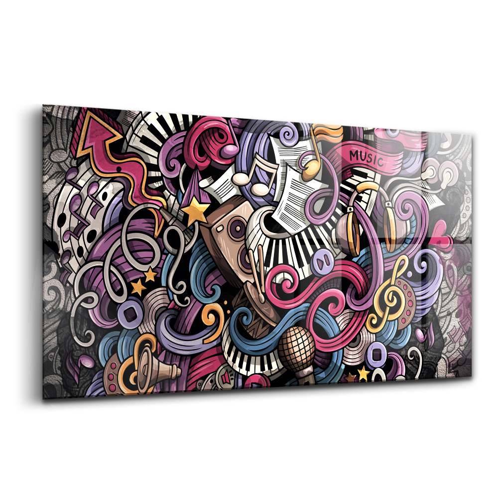 Egyedi üvegkép Zenei hangszerek