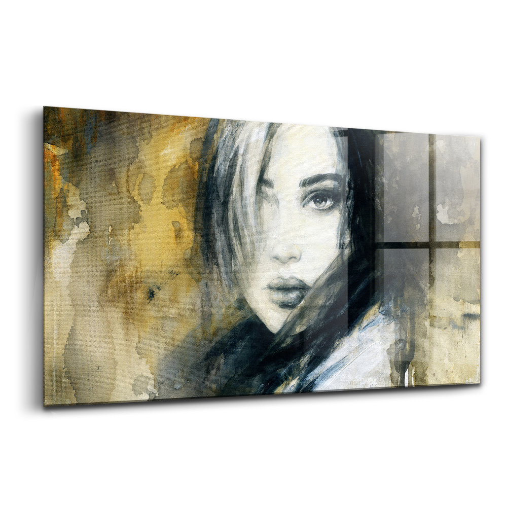 Üvegkép falra Női portré