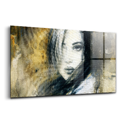 Üvegkép falra Női portré