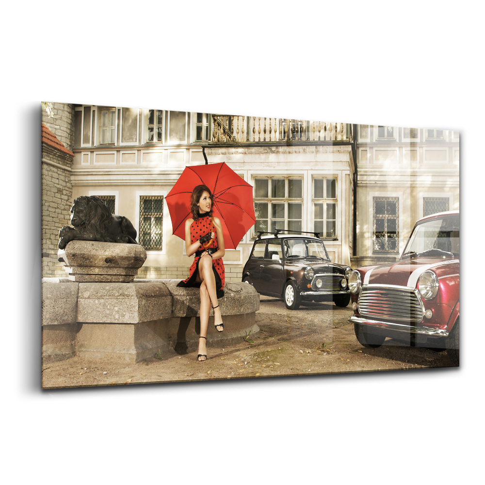 Üvegkép falra Oldschool autók