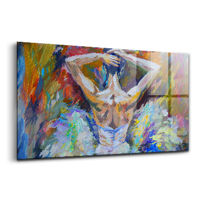 Üvegkép Festett balerina