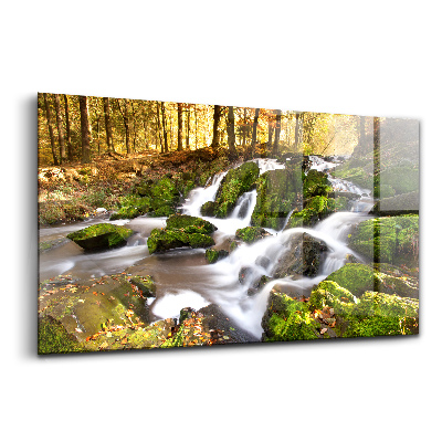 Egyedi üvegkép Patak ősz