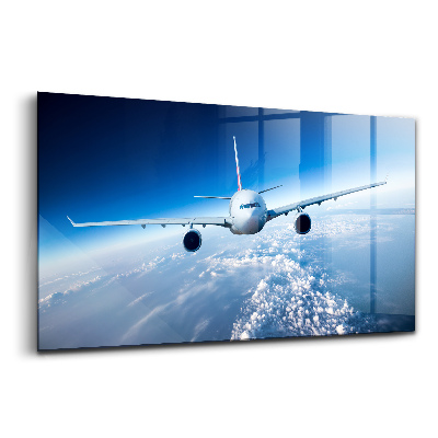 Üvegkép falra Repülőgép felhők