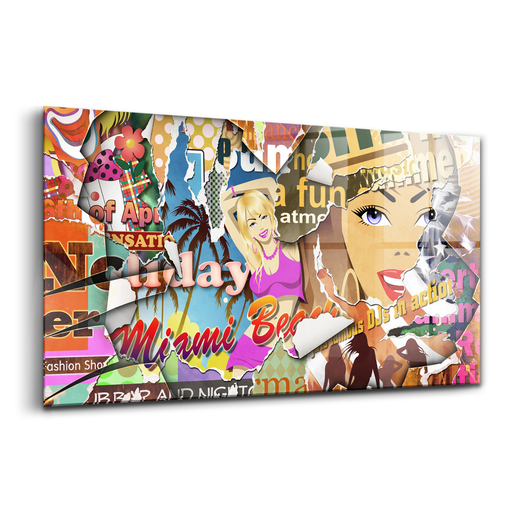 Egyedi üvegkép Nyaralás képeslap