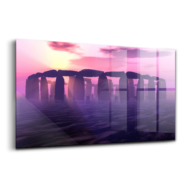 Üvegkép falra Naplemente a stonehenge