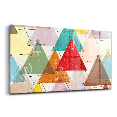 Egyedi üvegkép Háromszögek geometriai minta
