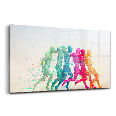 Egyedi üvegkép Színes emberek