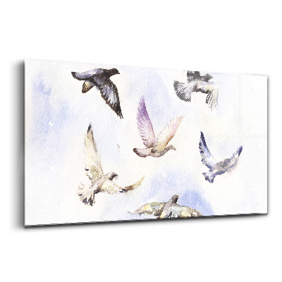 Üvegkép Repülő madarak