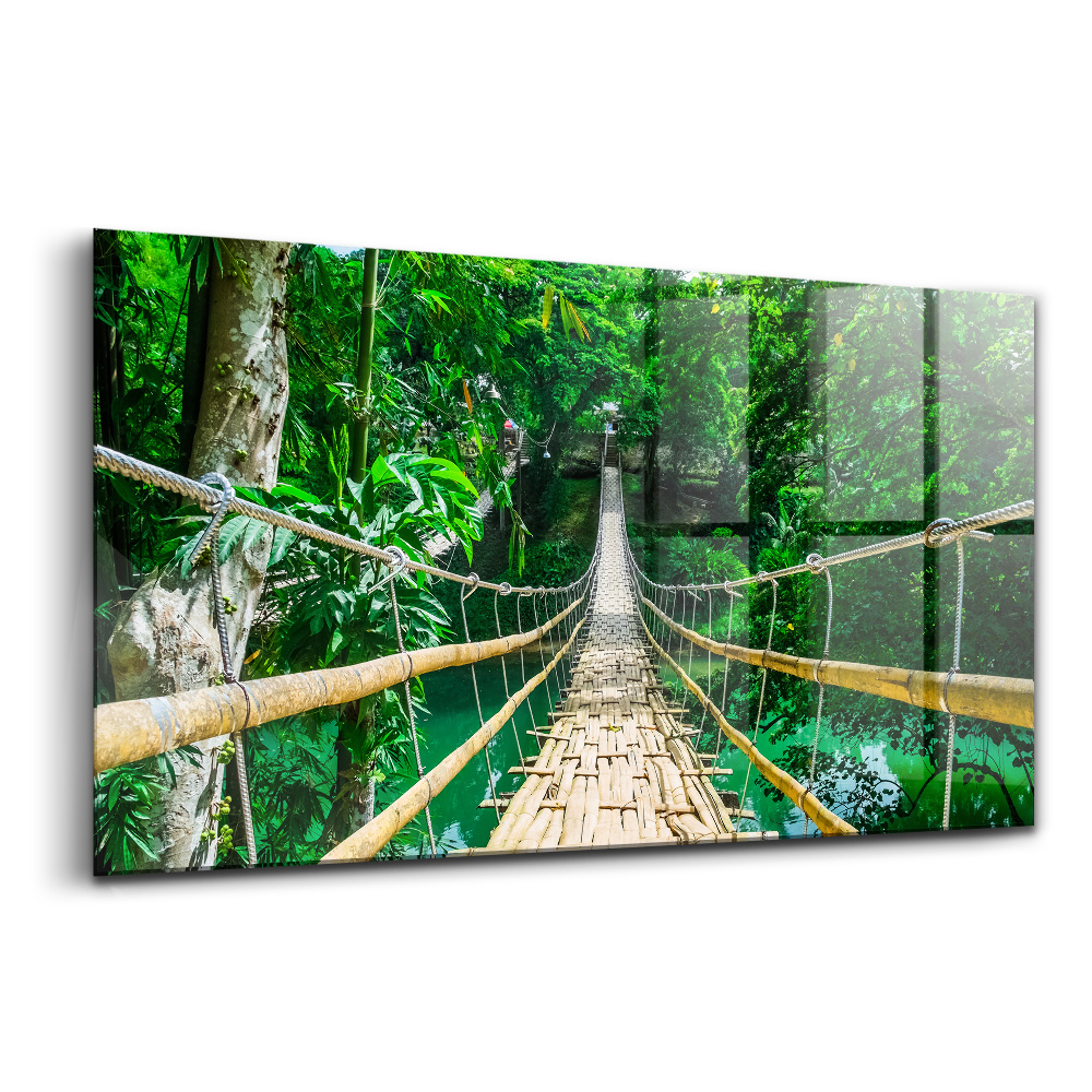 Egyedi üvegkép Híd a trópusi erdőben Fülöp-szigetek
