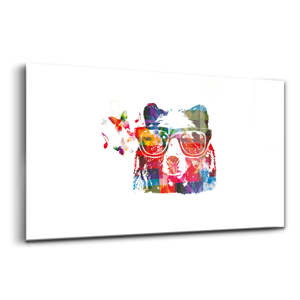 Egyedi üvegkép Medvefej