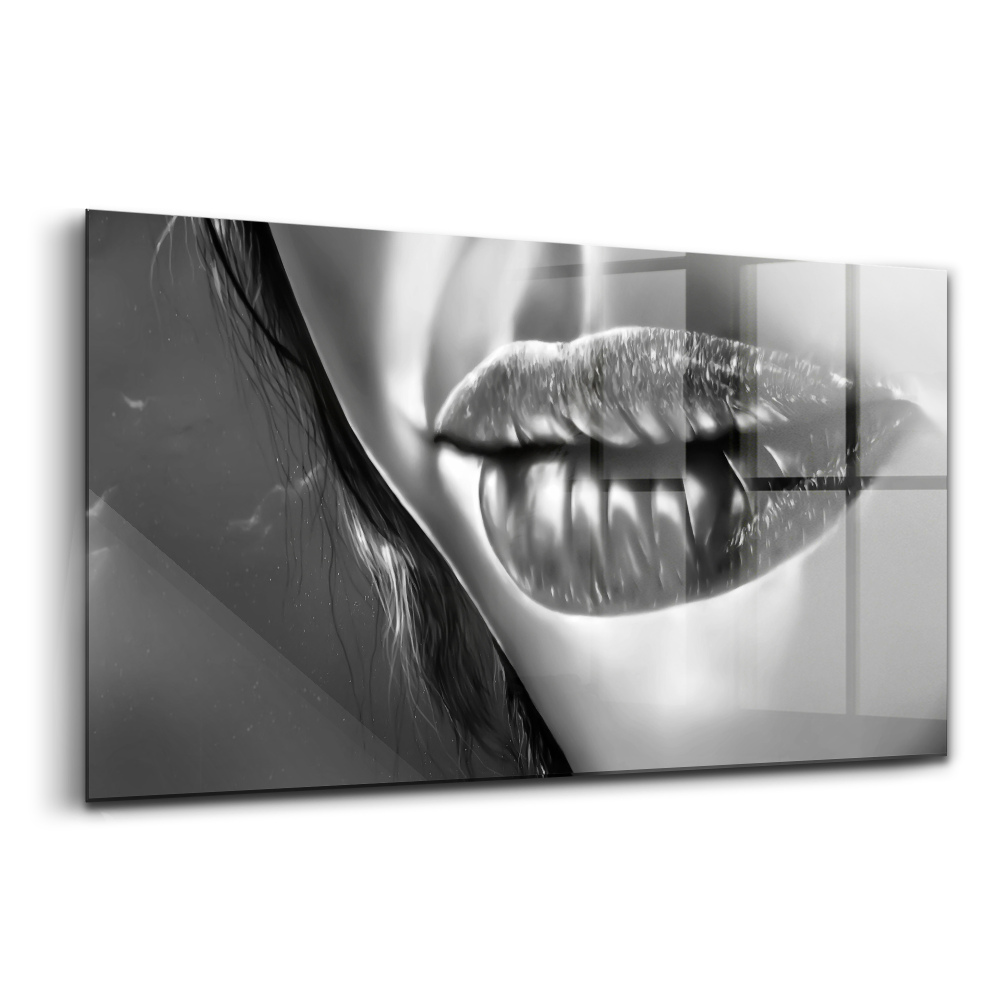 Üvegkép falra Egy nő szája