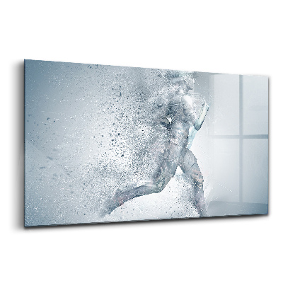 Egyedi üvegkép Futó ember